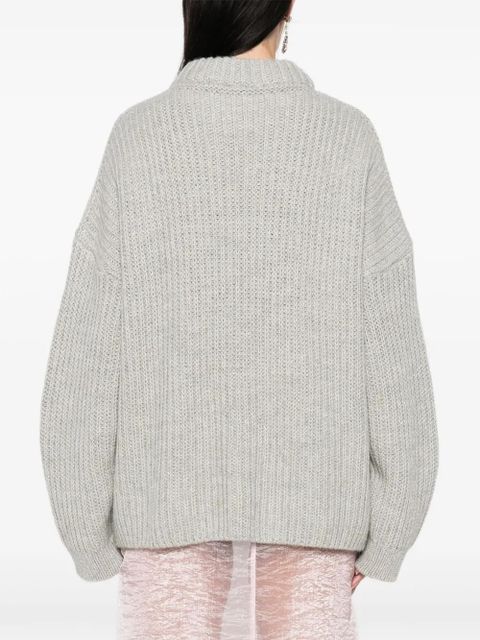 Cecilie Bahnsen cable-knit crew-neck sweater - Grey
