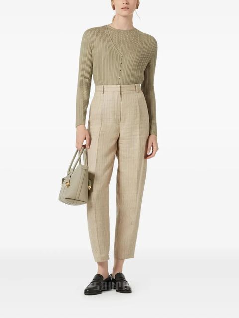 Loro Piana Rimella cable-knit top - Green - zdjęcie produktu nr 2