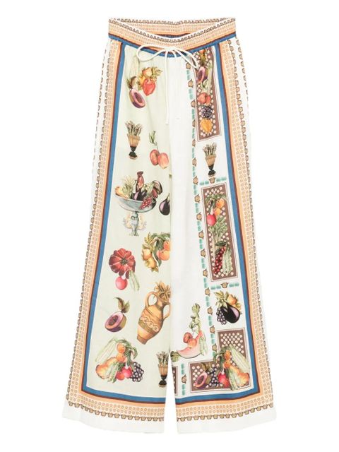 ALEMAIS graphic-print drawstring trousers - Neutrals - zdjęcie produktu nr 1