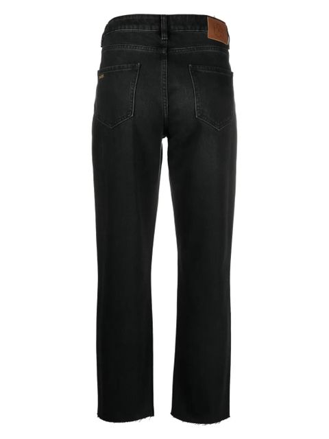 Ba&Sh logo-patch cropped jeans - Black - zdjęcie produktu nr 2