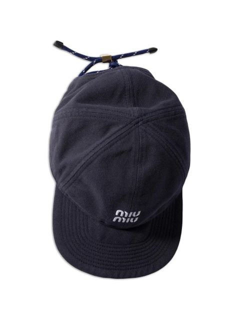 Miu Miu denim baseball cap - Blue - zdjęcie produktu nr 2