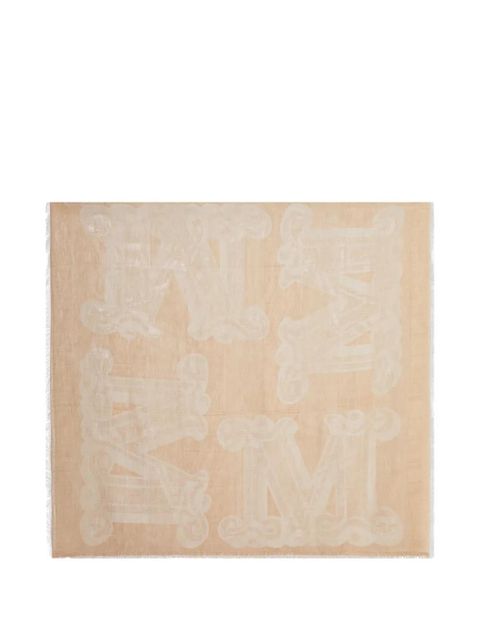 Max Mara jacquard logo scarf - Neutrals - zdjęcie produktu nr 1