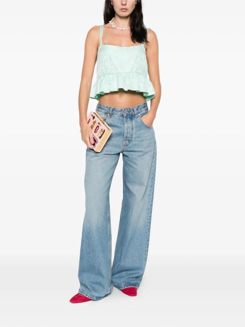 SANDRO floral-pattern ruffled top - Green - zdjęcie produktu nr 2