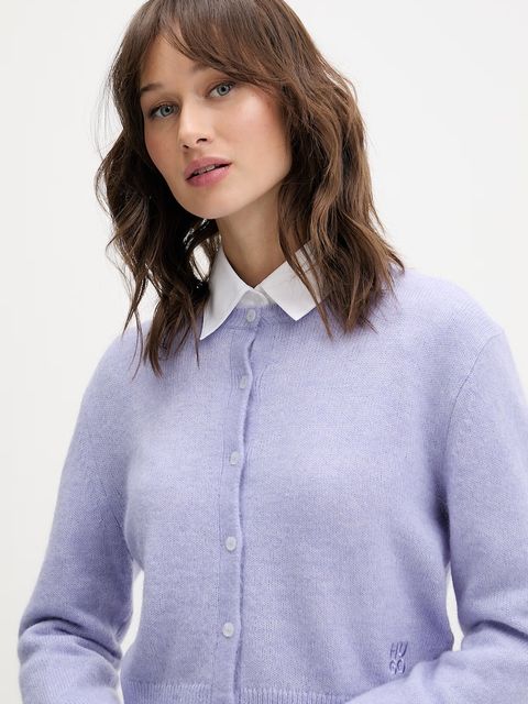 HUGO kardigan z dodatkiem wełny Sfebra