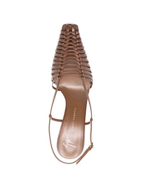Giuseppe Zanotti Brenda woven high-heel sandals - Brown