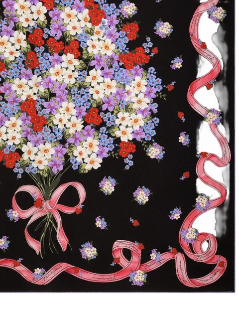 Dolce & Gabbana floral-print scarf - Black - zdjęcie produktu nr 2