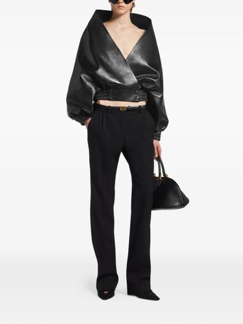 Balenciaga wrap wide-sleeve jacket - Black - zdjęcie produktu nr 2