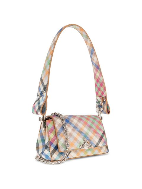 Vivienne Westwood small Hazel check-pattern tote bag - Neutrals