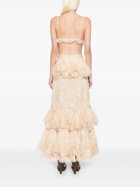 ZIMMERMANN eden lace handkerchief skirt - Neutrals