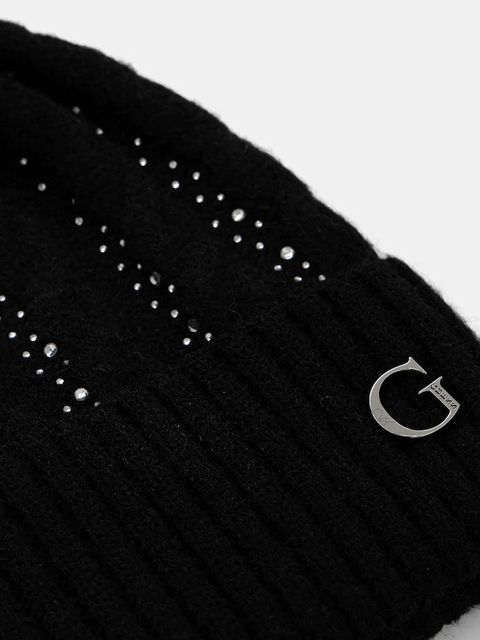 Guess czapka kolor czarny AW5385 POL01 - zdjęcie produktu nr 2