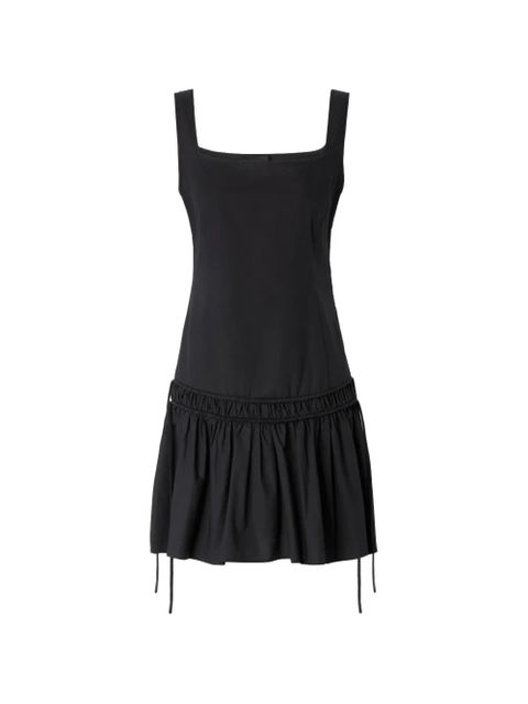 PINKO square-neck ruffled mini dress - Black - zdjęcie produktu nr 1