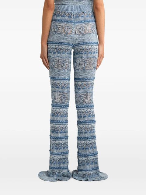 ETRO crocheted flared trousers - Blue - zdjęcie produktu nr 2