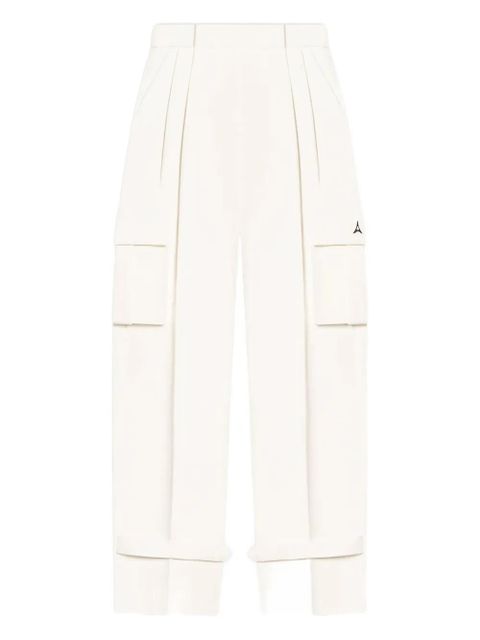 Manière De Voir Danielle pleated cargo trousers - White - zdjęcie produktu nr 1