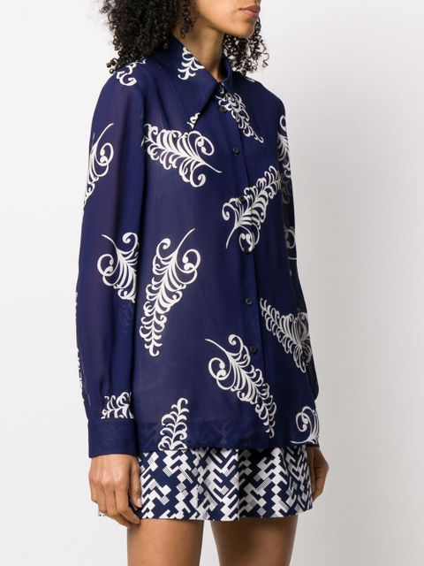 Prada sablé crêpe shirt - Blue