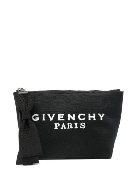 Givenchy bow-detailed logo clutch bag - Black - zdjęcie produktu nr 2
