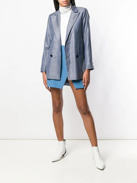 Off-White wrap-front miniskirt - Blue - zdjęcie produktu nr 2