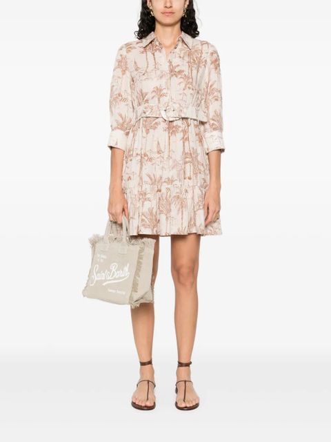 MC2 Saint Barth linen mini dress - Neutrals - zdjęcie produktu nr 2