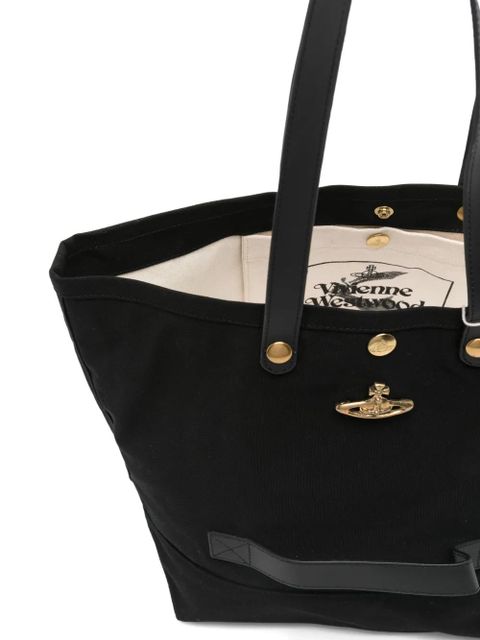 Vivienne Westwood logo orb-embellished tote bag - Black