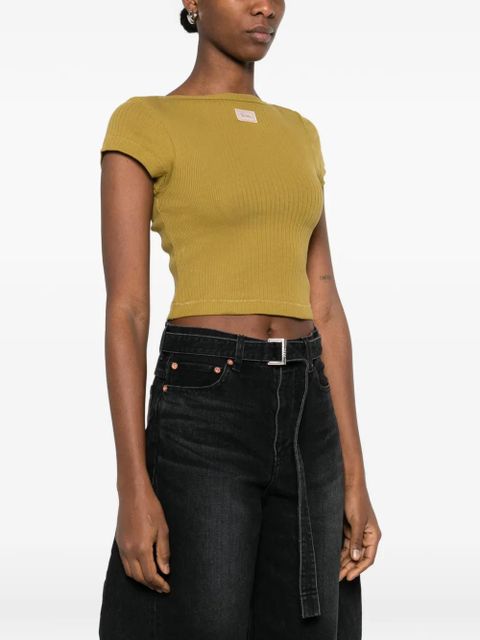 Jean Paul Gaultier ribbed label T-shirt - Green