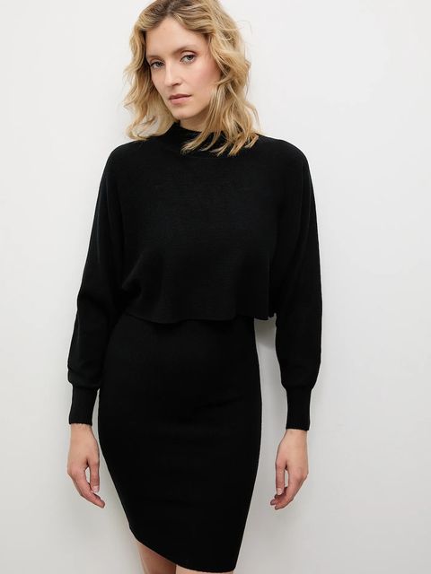 Answear.LAB sukienka i sweter damski kolor czarny - zdjęcie produktu nr 1