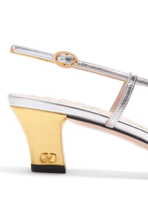 Valentino Garavani 45mm Bowow slingback pumps - Gold