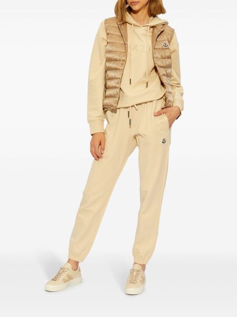 Moncler logo-patch cotton track pants - Neutrals