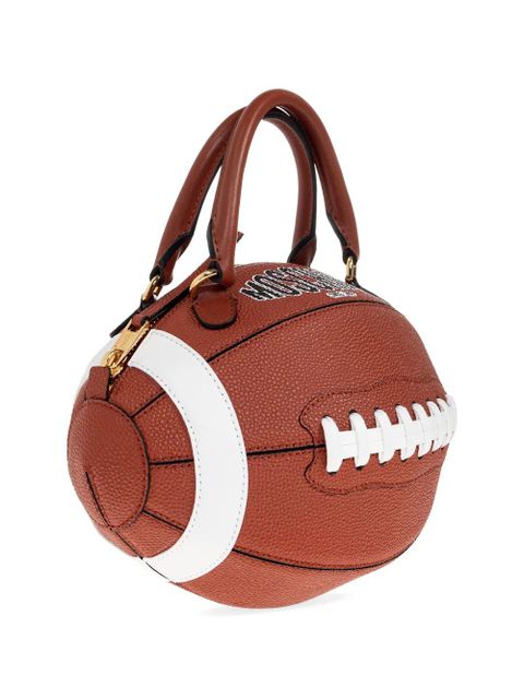 Moschino football top handle tote bag - Brown