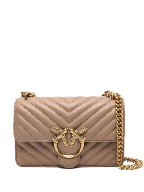 PINKO Love Birds quilted shoulder bag - Brown - zdjęcie produktu nr 1