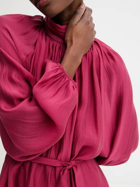 Answear.LAB sukienka kolor bordowy mini rozkloszowana