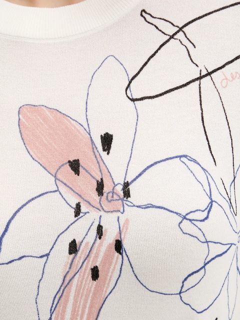 Desigual sweter ARTY damski kolor beżowy lekki 25WWJF33