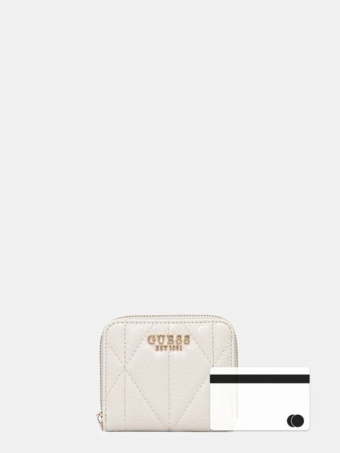 Guess portfel ALDINA damski kolor beżowy SWGG96 63137