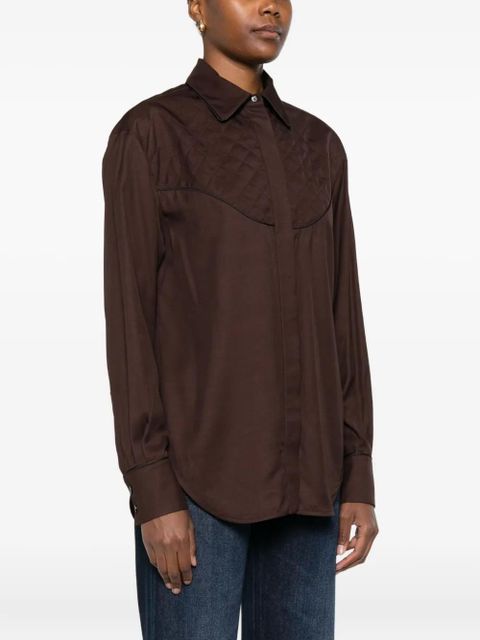 Golden Goose quilted-yoke shirt - Brown - zdjęcie produktu nr 2