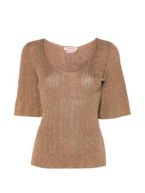 TWINSET lurex top - Brown - zdjęcie produktu nr 1