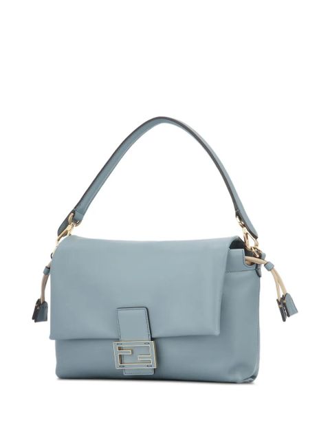 FENDI medium Mamma Baguette flap shoulder bag - Blue