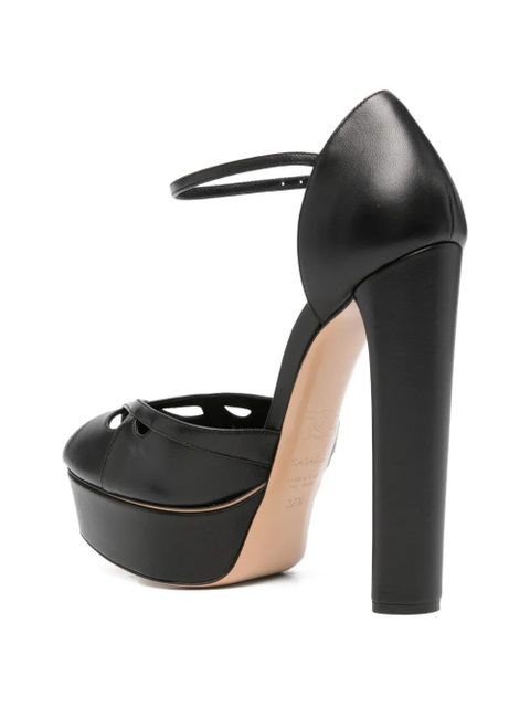Casadei cut-out platform sandals - Black