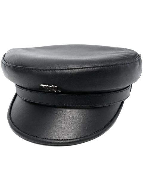 MISBHV logo-plaque leather gavroche hat - Black - zdjęcie produktu nr 1