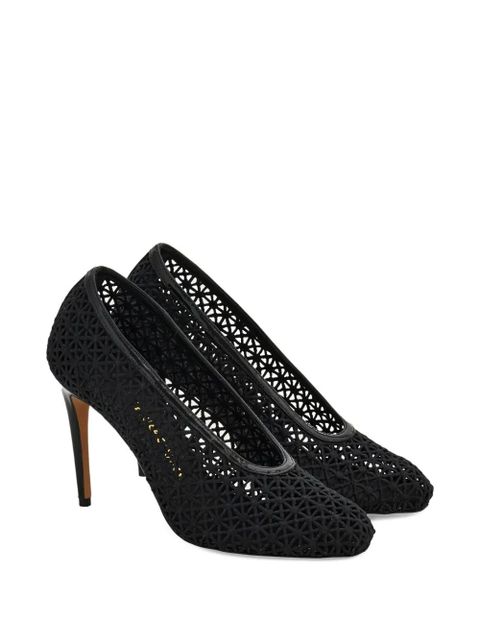 Ferragamo 90mm macramé pumps - Black