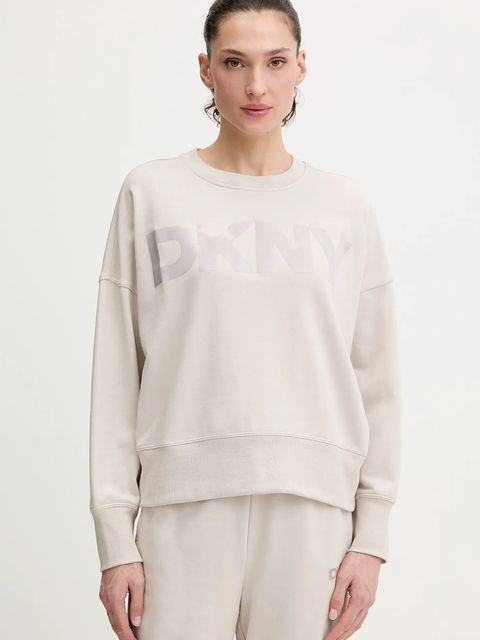Dkny bluza damska kolor beżowy z nadrukiem DP6T1561 - zdjęcie produktu nr 1