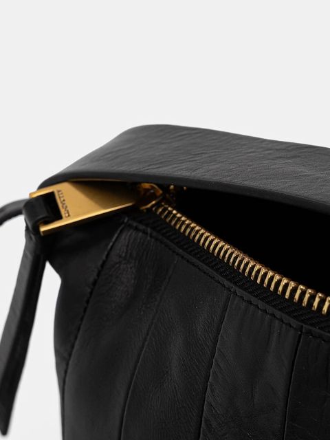 AllSaints torebka skórzana kolor czarny W549XD