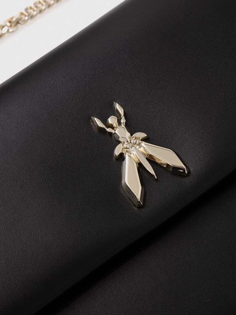 Patrizia Pepe kopertówka skórzana kolor czarny CB5460 L011