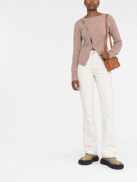 Jacquemus La Maille Pau asymmetric cardigan - Brown - zdjęcie produktu nr 2