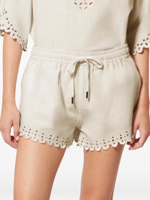 MARANT ÉTOILE Balyme eyelet shorts - Neutrals