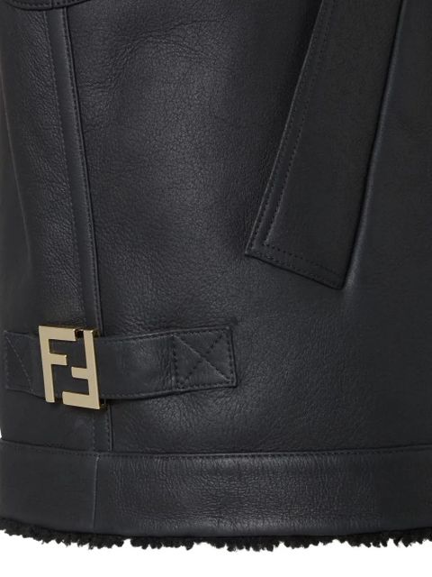 FENDI fur-collar zip gilet - Black - zdjęcie produktu nr 2