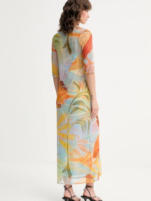 Never Fully Dressed sukienka Sydney kolor niebieski maxi prosta NFDDR2959