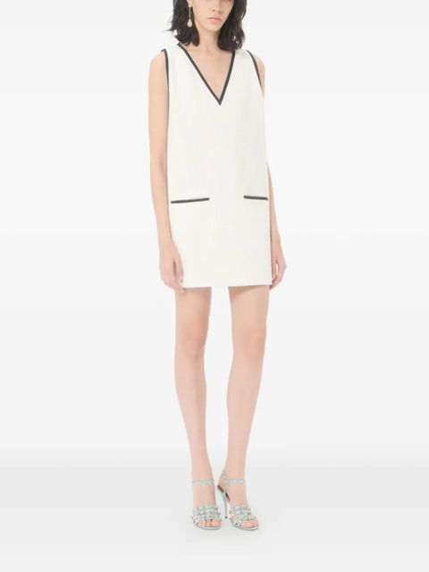 Valentino Garavani mini dress in Canestrello cotton tweed - Neutrals