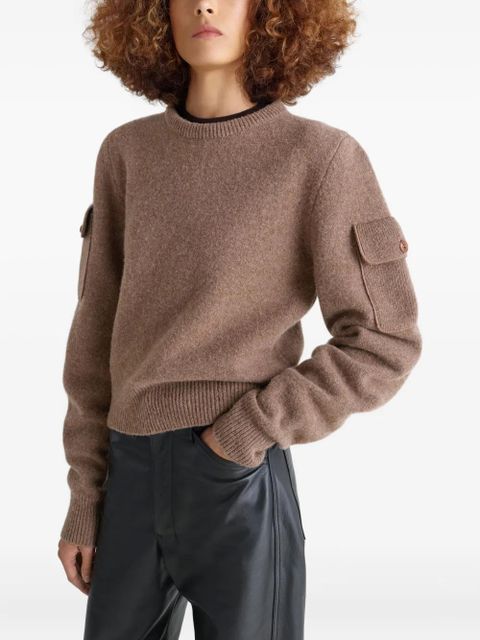 LEMAIRE pocket wool sweater - Brown - zdjęcie produktu nr 2