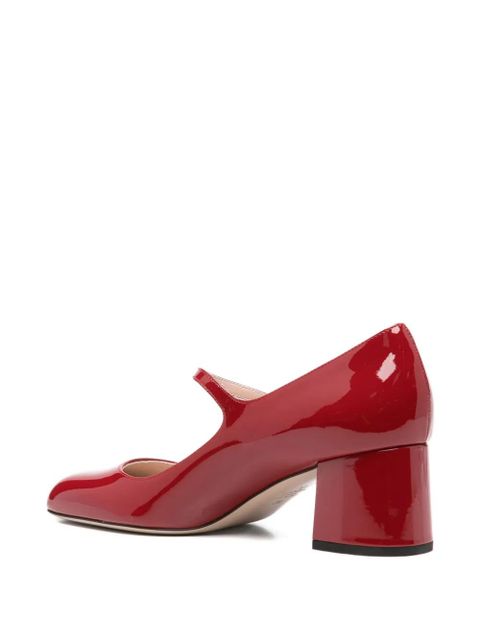 Valentino Garavani crystal-embellished block-heel pumps - Red - zdjęcie produktu nr 2