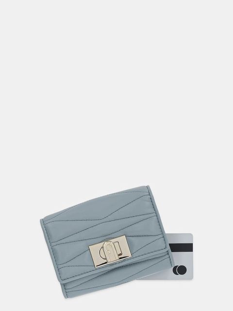 Furla portfel skórzany damski kolor niebieski WP00225.BX3221.3963S