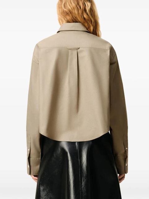 AMI Paris embossed cropped shirt - Neutrals