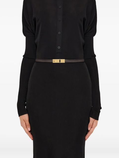 Ferragamo Hug calfskin-leather belt - Brown - zdjęcie produktu nr 2